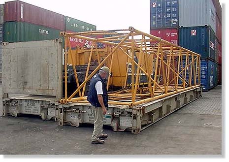 Cargo for construction project