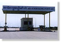 Customs checking point in Thailand